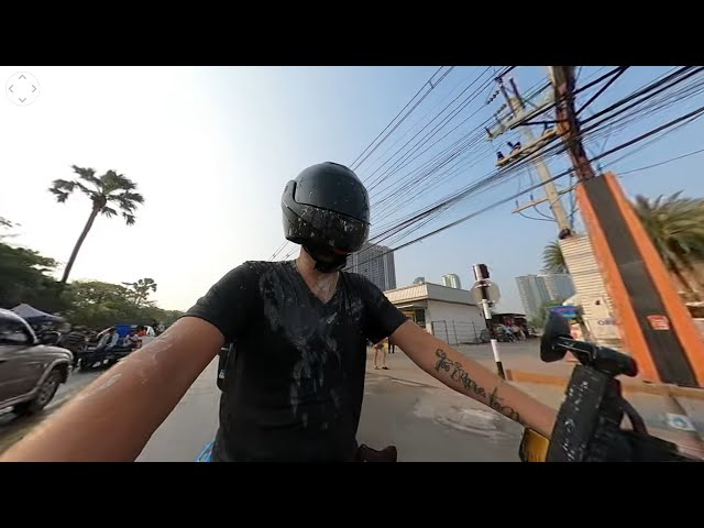 360° Driving South Pattaya Road, Pratumnak ,Jomtien ,During Songkran 19.04.2023