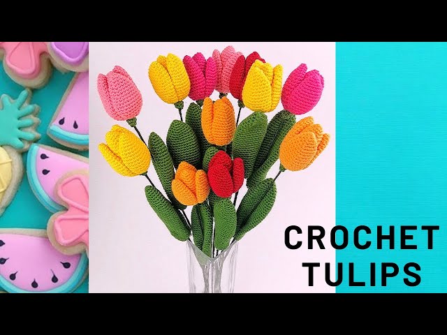 HOW TO CROCHET VERY EASY TULIP FLOWER!!