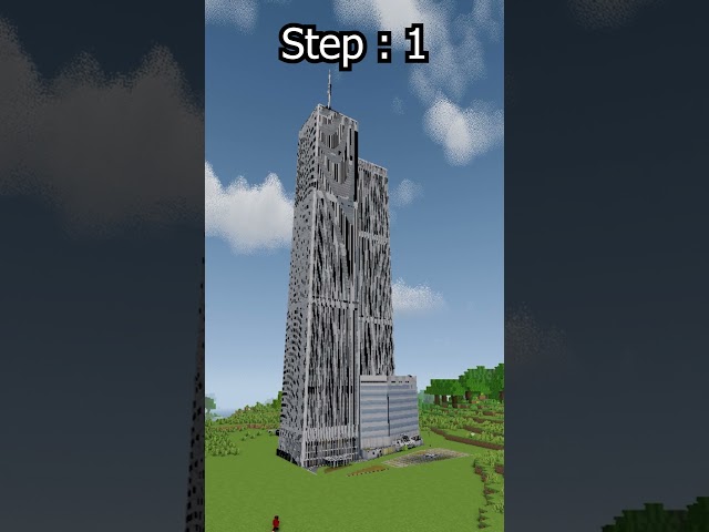 How to Build Twin Tower in Minecraft... #shorts #minecraft #minecraftbuild  #viral