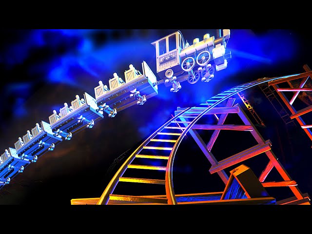 GHOST TRAIN! Trackless High-Speed Dark Ride! (POV) [CC]