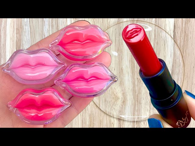 Slime MAKEUP Coloring!! Lush Lips Lipstick Satisfying Slime Mixing!! Series #111