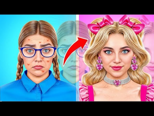 Extreme Makeover from Nerd to Popular Girl | Barbie vs Bratz  Challenge