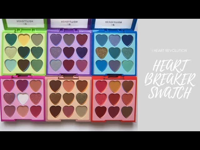 I Heart Revolution | Heartbreaker palette swatches | Daily With Dils