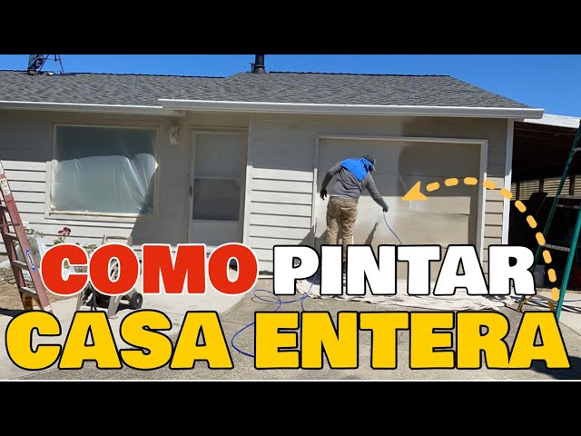 Como Pintar Una Casa Entera de Afuera Tu Mismo Usando Esprayadora Graco X5 Airless Paint Sprayer