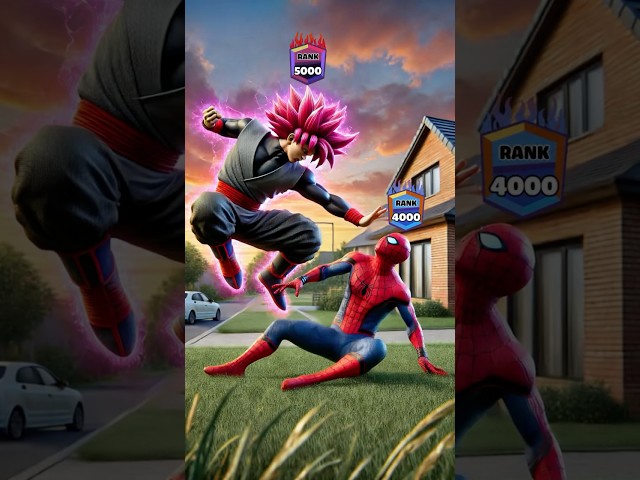 Spider-Man's Revenge for His Loved Ones 💥| Who is best? Spider-Man vs Goku Black #shorts #spiderman