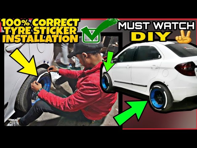 TYRE STICKERS Installation》Tyre Stickers @ 1700/- only》Full Installation Process》Speedy Singh