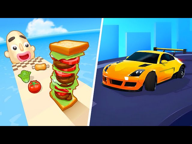 Sandwich Runner Games .. Sandwich Run, Tall Man Run, Sandwich Race, Help Me Puzzle, Smash to Draw