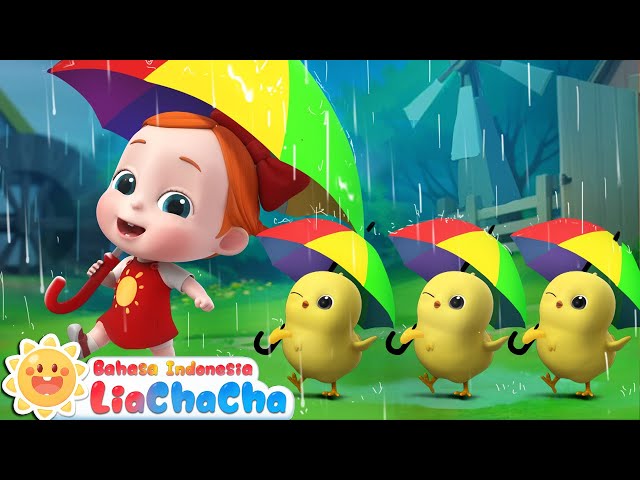 Hewan-hewan Kecil Berlindung dari Hujan☔ | Lagu Hari Hujan | Lagu Lucu | LiaChaCha Bahasa Indonesia