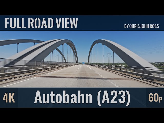 Autobahn (A23), Germany: RP Steinburg - Hohenfelde - Lägerdorf - Itzehoe - RP Kaaksburg - 4K UHD