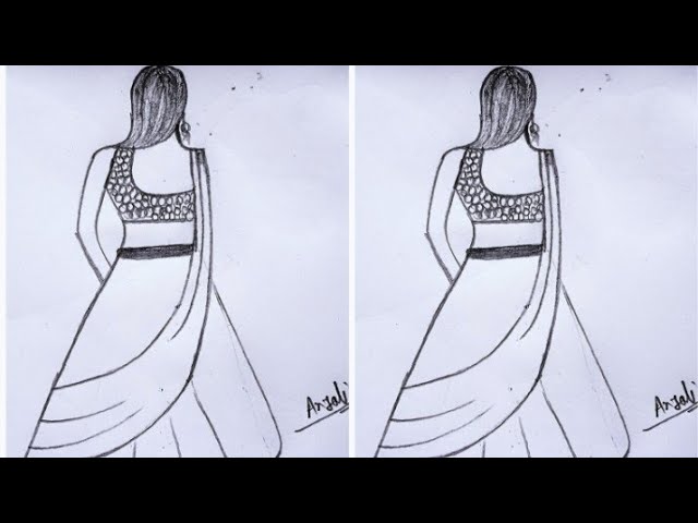 Bridal girl drawing / very esay and simple trick /