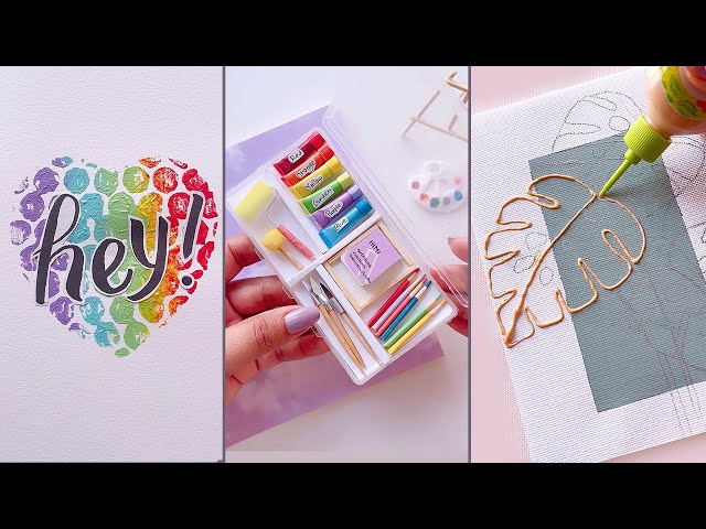 12 + Easy art tips and hacks || painting ideas || easy painting for beginners