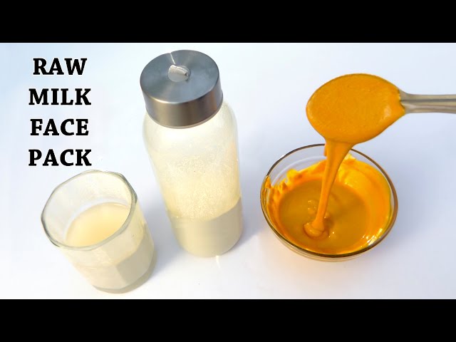 RAW MILK FACE PACK FOR GLOWING SKIN | BESAN HALDI MILK FACE PACK | MILK FACE MASK FOR FAIRNESS