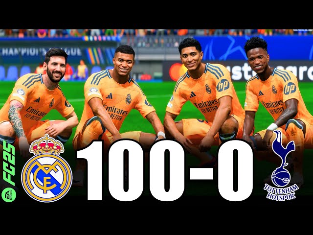 FC 25 | RONALDO, MESSI, MBAPPE, NEYMAR, ALLSTARS | Real Madrid 100-0 SPURS | UCL FINAL 2025 | 4K