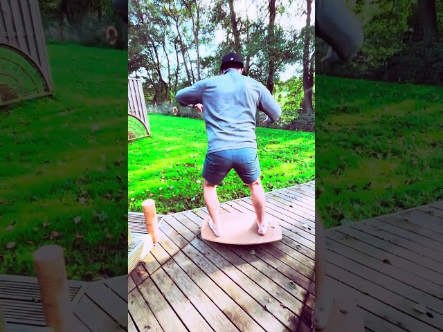 Balance Board Demo in Autumn Retreat 🍂 Hot Tub Vibes!