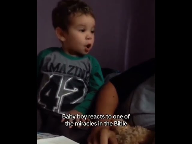 BABY BOY REACTS TO JESUS MIRACLE! YOU HAVE TO SEE HIS JOY!  #jesus #fyp #mother #baby #boy #cute