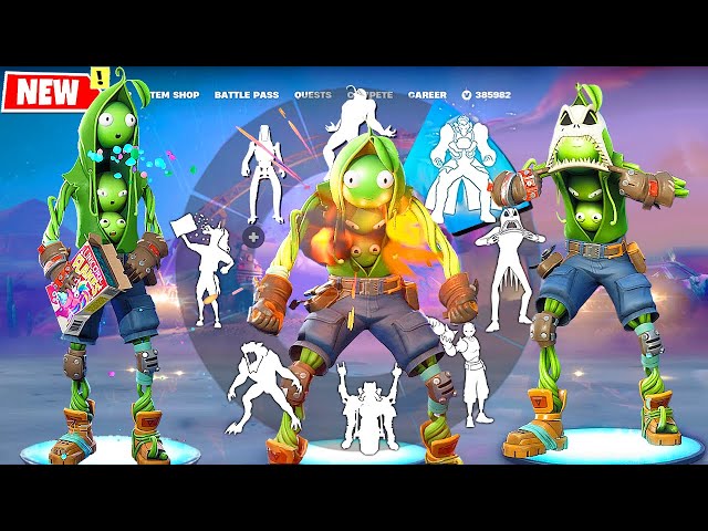 Fortnite PEABODY doing Built In Emotes and Funny Dances シ