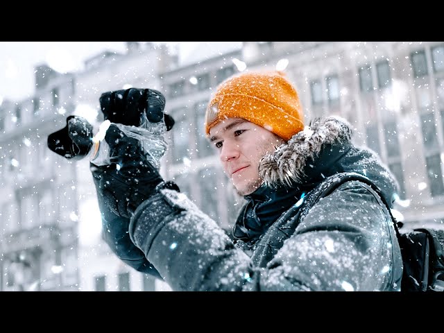 Snow Storm Street Photography | Fujifilm X-T30