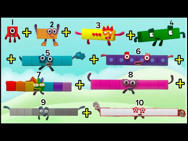 ADDITION OF NUMBERBLOCKS HORIZONTAL NUMBERS | ADD NUMBERS IN ORDER | LEARN TO COUNT | hello george