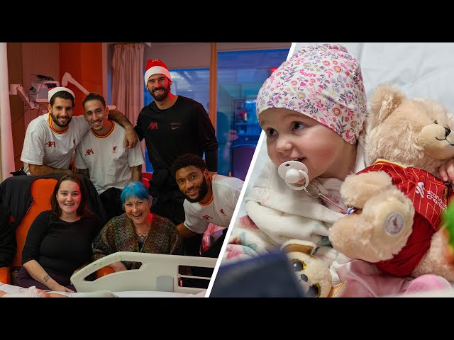 Liverpool FC make 2024 Christmas visit to Alder Hey