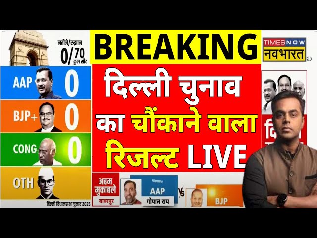 Delhi Election Result Vote Counting LIVE: दिल्ली की 70 सीटों पर गिनती शुरू LIVE ! AAP Vs BJP