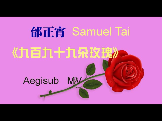 邰正宵 - Samuel Tai  -《九百九十九朵玫瑰》-  Aegisub  -  MV