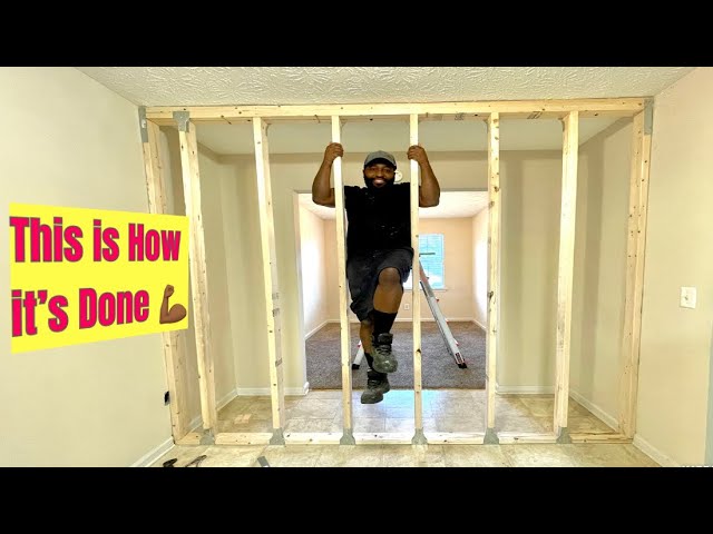 How to build a wall & add extra room to home DIY. Part 1. Building the Frame.