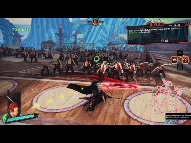 PIRATE WARRIORS 4 path of the pirate king using shanks(flim red)