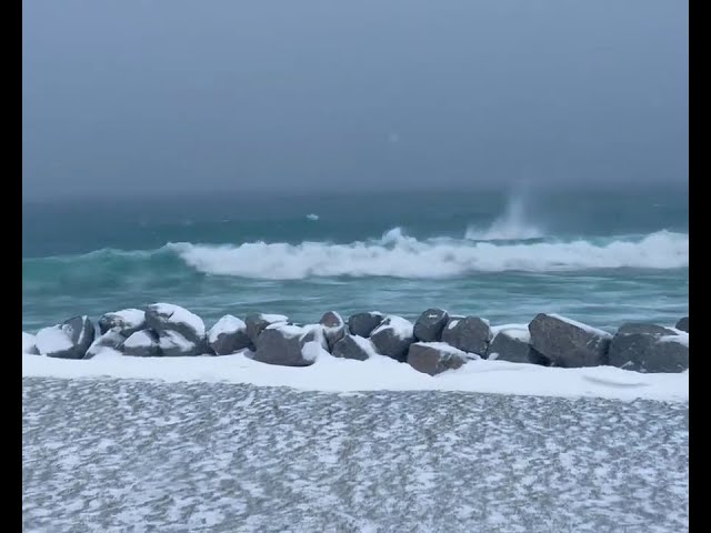 White and Wavy Christmas on Lake Michigan,  Inn at Bay Harbor