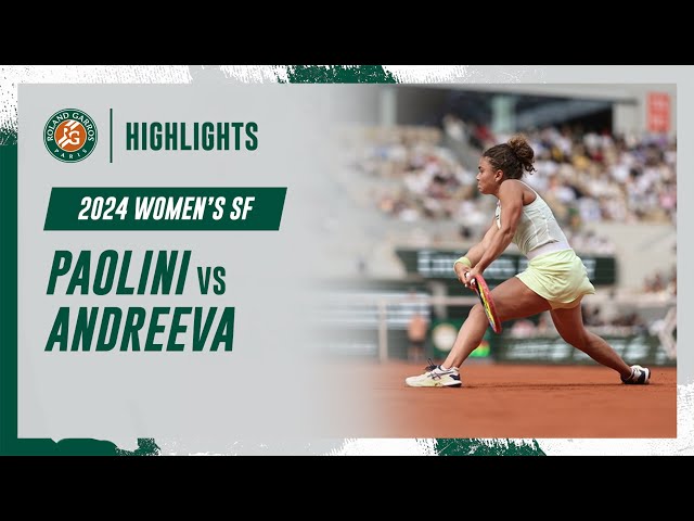 Paolini vs Andreeva Semi-final Highlights | Roland-Garros 2024