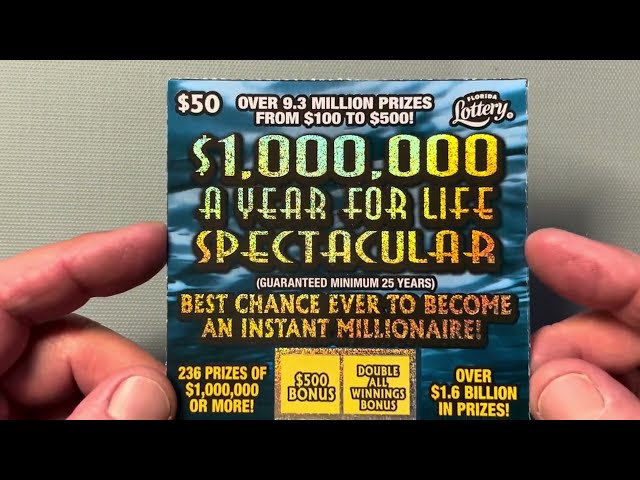 $1,000,000 A YEAR FOR LIFE SPECTACULAR SCRATCH OFF FROM THE FLORIDA LOTTERY