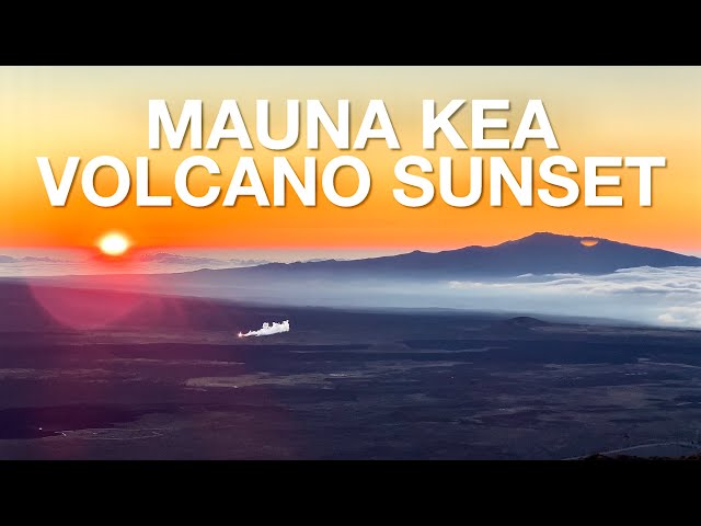 Sunset on Mauna Kea Volcano - Big Island - Hawaii