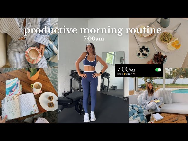 7am *PRODUCTIVE* morning routine: healthy and realistic habits for the new year