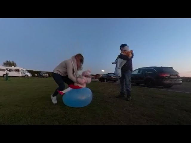 360 VR - Playing with a Giant Wubble Bubble Ball