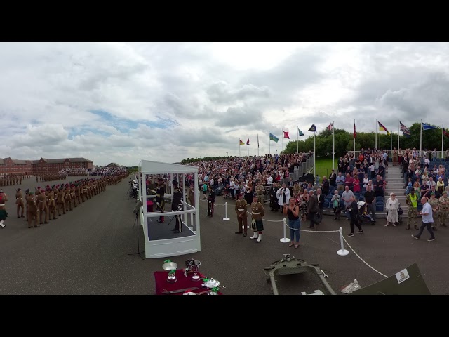 AFC Harrogate, Graduation Parade, marching off the parade ground, 5 Aug 21 (360 video 4 of 4)