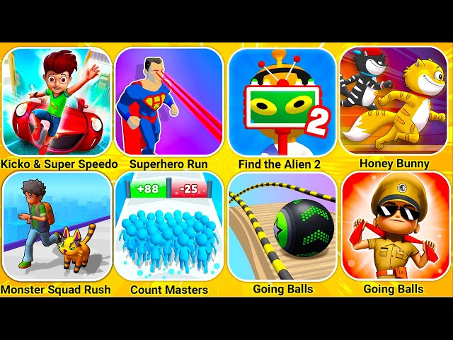 Super Speedo, Horror Hide, Sonic Dash, Honey Bunny, Count Master, Hill Climb Racing,Tom Hero Dash...