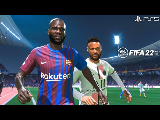 FIFA 22 PS5 - Barcelona Vs PSG Ft. Kessie, Christensen, - UEFA Champions League - 4K Gameplay