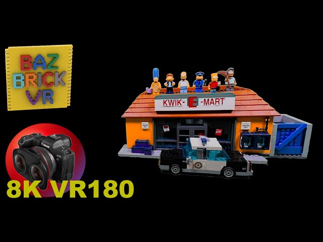 Lego Review 71016 The Kwik-E-Mart BazBrickVR S01E38 VR180 3D 8K/4K (Travel Videos/ASMR/Music)