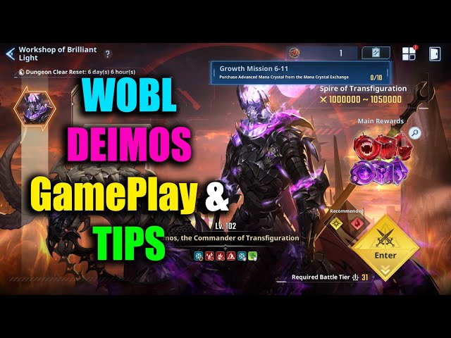 Solo Leveling Arise WOBL Deimos GamePlay & TIPS