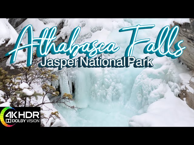 Banff & Jasper National Park 2021 🇨🇦  Athabasca Falls, Alberta, CANADA, Winter Travel, 4K HDR-60fps