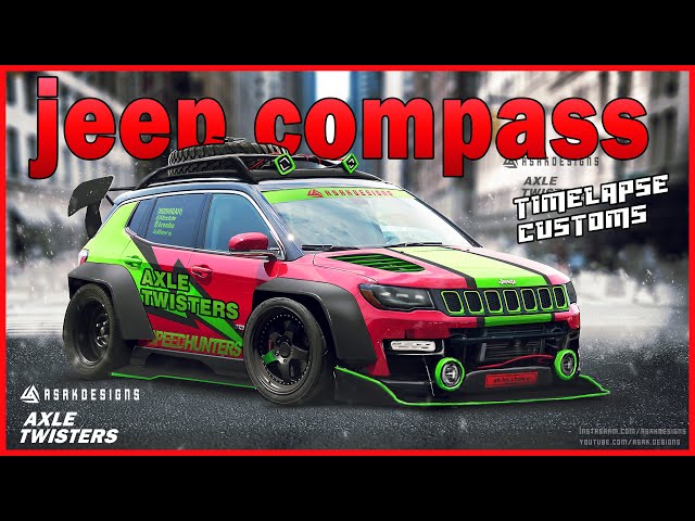 JEEP COMPASS CUSTOM TUNING ARTWORK [PHOTOSHOP] [timelapse] by asakdesigns