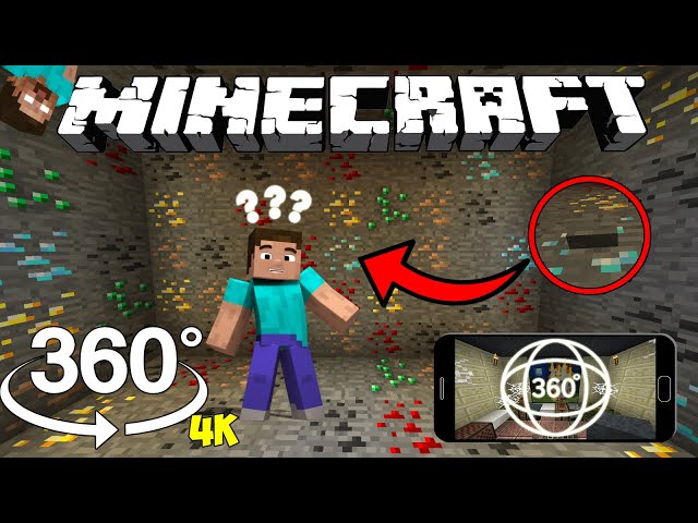 Can you find the button in 360° VR Minecraft Video?