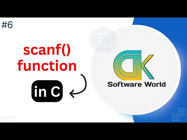 scanf Function in C - Complete Explanation in Tamil | C programming course | DK - Software World