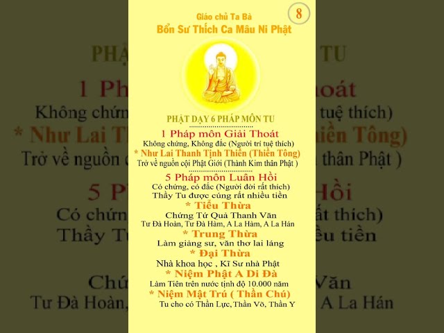 Phật dạy 6 pháp môn tu đắc lệ