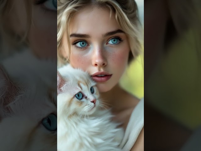 Girl and cat