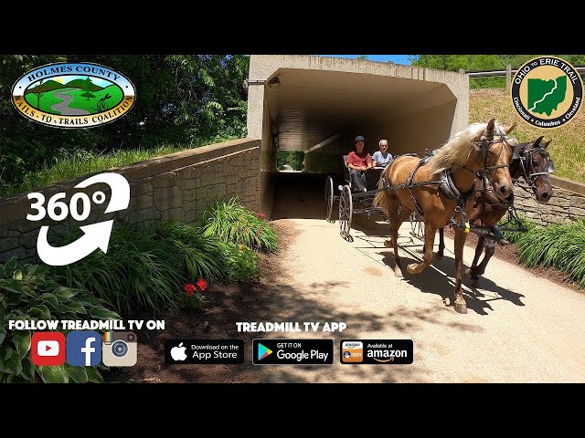 Virtual Ride on Holmes County Trail 360 VR A section of the Ohio to Erie Bikeway