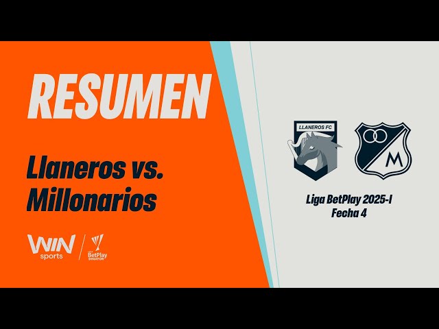 Llaneros vs. Millonarios (resumen y goles) | Liga BetPlay Dimayor 2025-I | Fecha 4