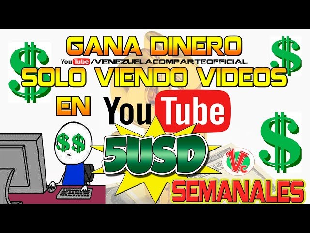 Gana 5USD Viendo Videos En YOUTUBE EN AUTOMÁTICO ▶ Paga por PAYPAL