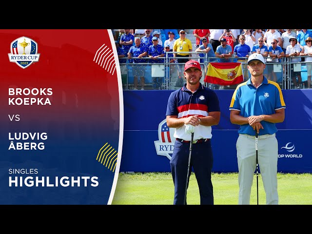 Brooks Koepka vs Ludvig Åberg Highlights | 2023 Ryder Cup