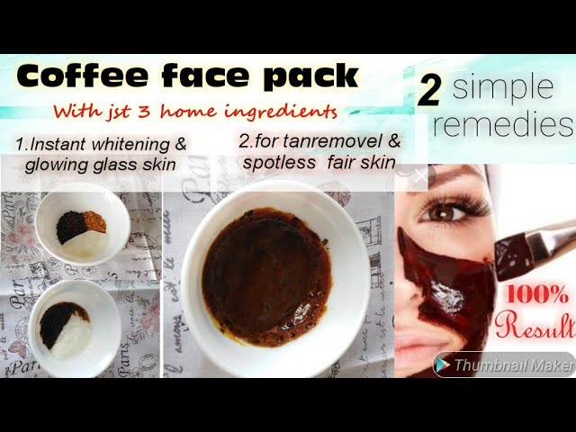 coffee face pack for instant glowing Spotless skin and for tan removel by hacks and creation