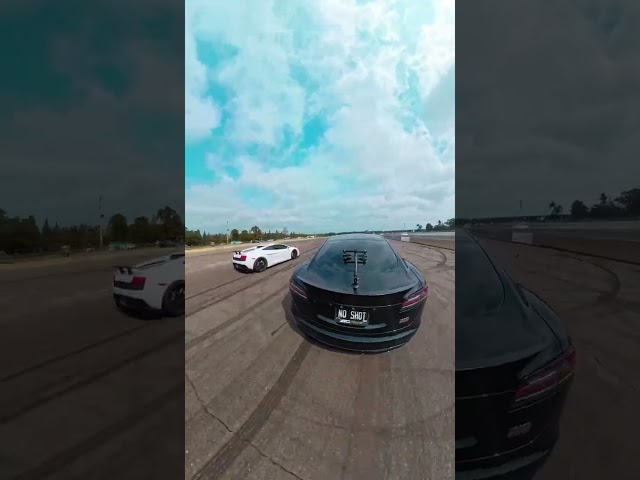 🥵 Heffner Twin Turbo Lambo vs. Tesla Plaid #car #racing #supercars #lamborghini #tesla #plaid